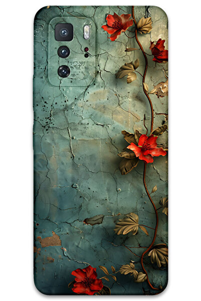 MRCİLETİSİM غطاء خلفي لهاتف Xiaomi Poco X3 GT بنمط HD مطبوع - زهرة اللبلاب