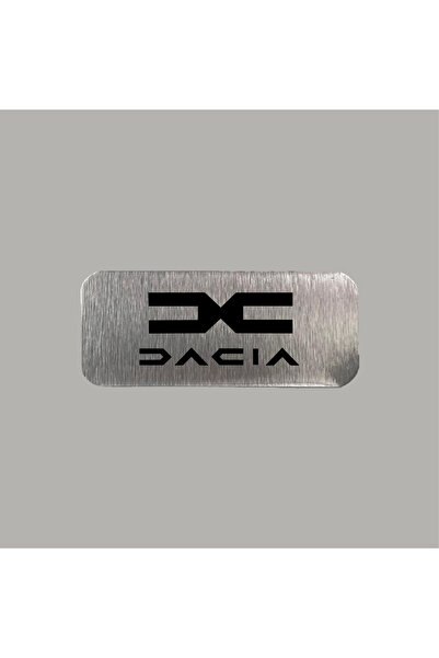 CRF Dacia Yeni Logolu Metal Etiket 3x7 cm Arkası Yapışkanlı 1 Adet