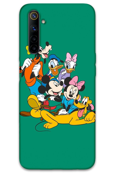 MRCİLETİSİM غطاء خلفي لهاتف Realme 6 بنمط HD مطبوع - ميكي 1