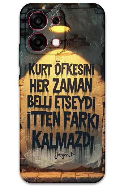 MRCİLETİSİM غطاء خلفي لهاتف اوبو A6 برو 4G بنمط HD مطبوع - غضب الذئب