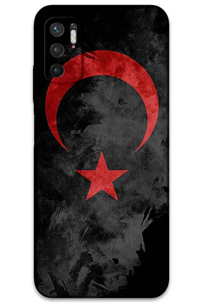 MRCİLETİSİM غطاء خلفي لهاتف Xiaomi Redmi Note 10 5G بنمط HD مطبوع - علم أسود