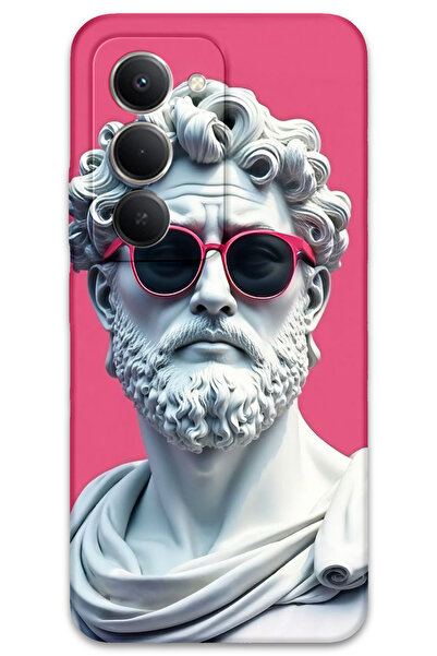 MRCİLETİSİM غطاء خلفي لهاتف Xiaomi Redmi 15 5G بنمط HD مطبوع - تمثال