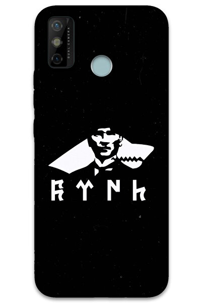 MRCİLETİSİM غطاء خلفي لهاتف Tecno Spark 6 Go بنمط HD مطبوع - أتاتورك وولف