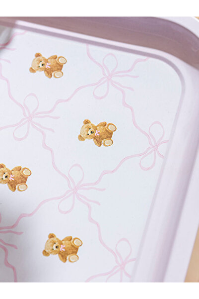 LC Waikiki Sparkling Choices from Shining Store | Bear Printed Metal Tray 29 cm