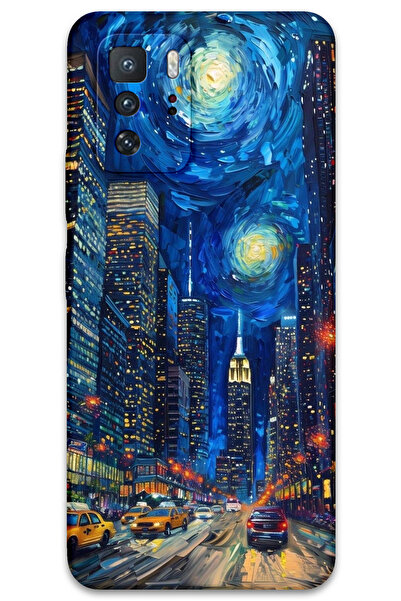 MRCİLETİSİM غطاء خلفي لهاتف Xiaomi Poco X3 GT بنمط HD مطبوع - شارع الفن