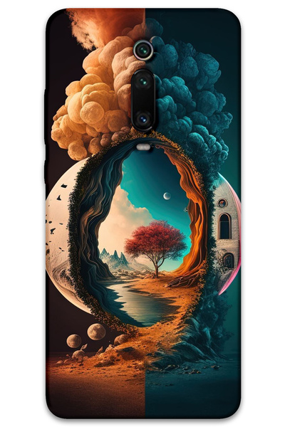 MRCİLETİSİM غطاء خلفي لهاتف Xiaomi Mi 9T بنمط HD مطبوع - ليلة القمر