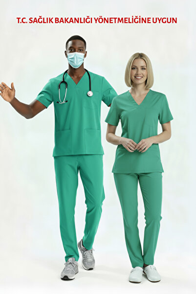 uçak iş giyim بدلة طبية من الليكرا للعاملين في مجال الصحة العائلية باللون الأ...