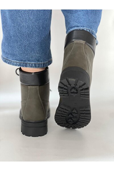 FUGALİFE Haki Su Geçirmez Kadın Bot ( KAYMAZ ,TERMOLİGHT TABAN)
