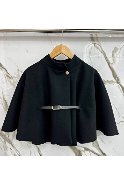 ARBİ kids Girl's Poncho with a Stylish Belt, Stylish Belt with a Buckle