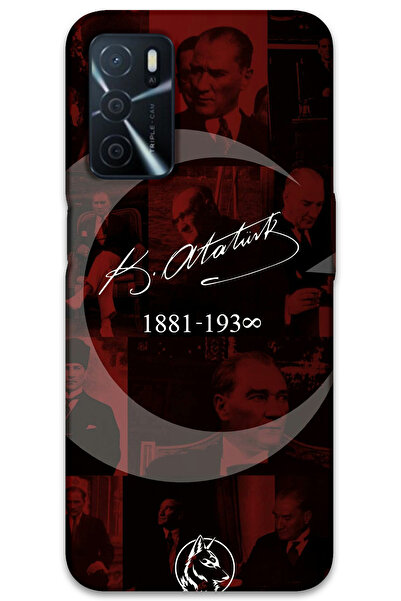 MRCİLETİSİM غطاء خلفي لهاتف اوبو A55 بنمط HD مطبوع - نجمة أتاتورك