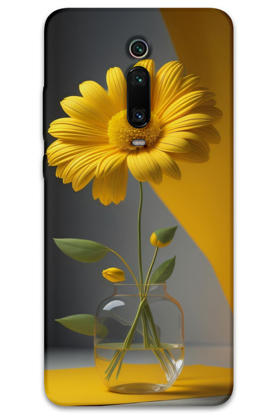 MRCİLETİSİM غطاء خلفي لهاتف Xiaomi Mi 9T بنمط HD مطبوع - زهرة الفانوس