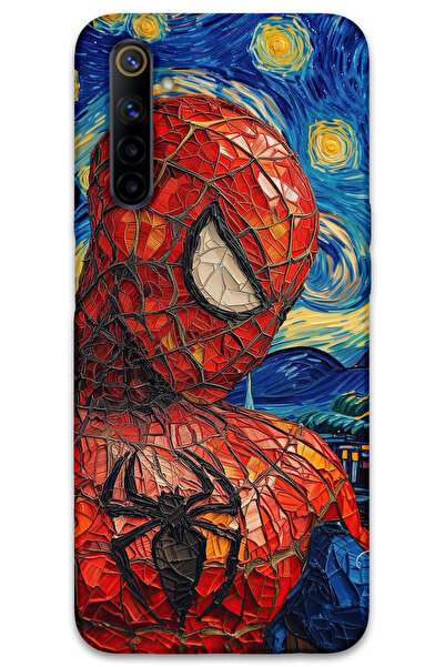 MRCİLETİSİM غطاء خلفي لهاتف Realme 6 بنمط HD مطبوع - سبايدر مان