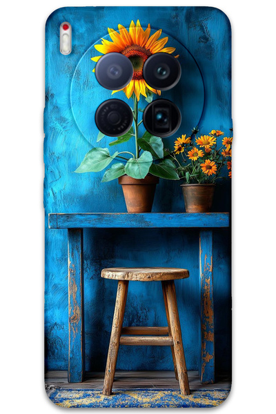 MRCİLETİSİM Tecno Camon 40 Premier 5g Case Hd Pattern Printed Back Cover - Art Stool Flower