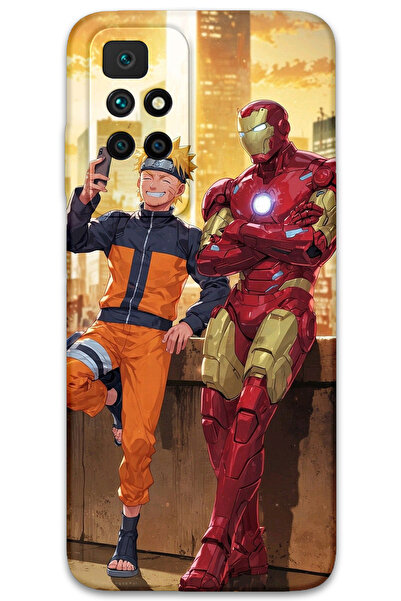 MRCİLETİSİM غطاء خلفي لهاتف Xiaomi Redmi 10 بنمط HD مطبوع - الرجل الحديدي
