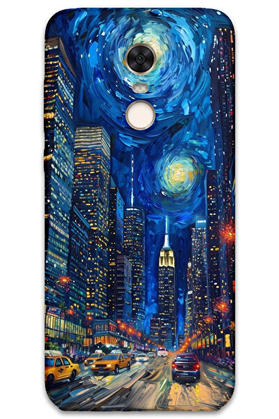 MRCİLETİSİM غطاء خلفي لهاتف Xiaomi Redmi 5 Plus بنمط HD مطبوع - شارع الفن