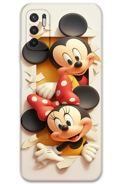 MRCİLETİSİM غطاء خلفي لهاتف Xiaomi Redmi Note 10 5G بنمط HD مطبوع - ميكي 2