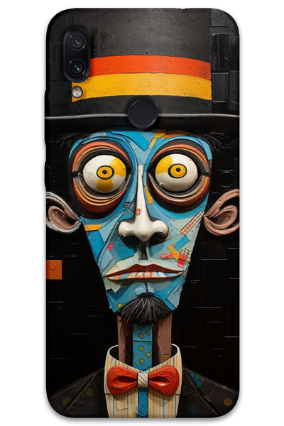 MRCİLETİSİM غطاء خلفي لهاتف Xiaomi Redmi Note 7 بنمط HD مطبوع - صراخ صامت