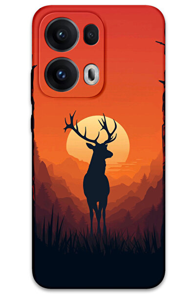 MRCİLETİSİM غطاء خلفي لهاتف اوبو رينو 13 برو 5G بنمط HD مطبوع - غزال