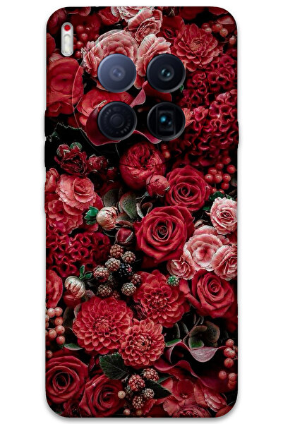 MRCİLETİSİM غطاء خلفي لهاتف تكنو كامون 40 بريمير 5G بنمط عالي الدقة مطبوع - ورود