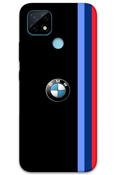 MRCİLETİSİM غطاء خلفي لهاتف Realme C25 بنمط HD مطبوع - ثلاثة خطوط سوداء