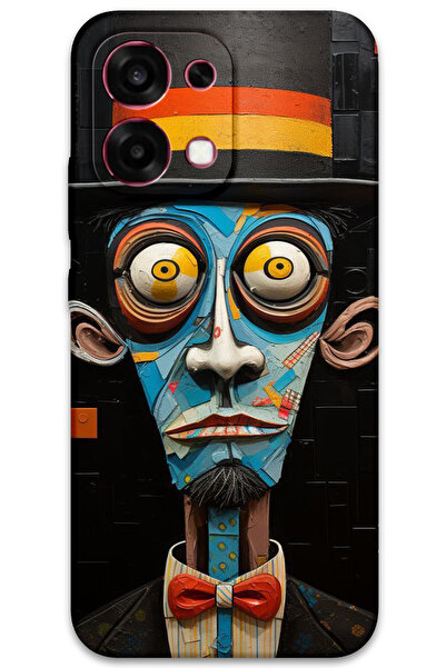 MRCİLETİSİM غطاء خلفي لهاتف اوبو A6 برو 4G بنمط HD مطبوع - صراخ صامت