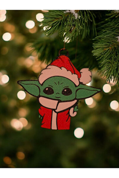 Store Baby Yoda (Grogu) Renkli Yılbaşı Süsü 4'lü Set