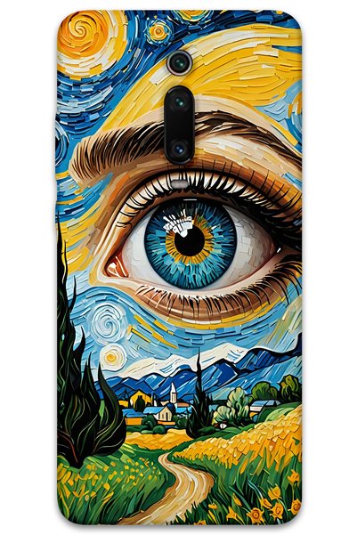 MRCİLETİSİM غطاء خلفي لهاتف Xiaomi Mi 9T بنمط HD مطبوع - Art Eye