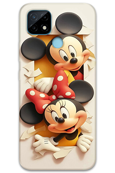 MRCİLETİSİM غطاء خلفي لهاتف Realme C25 بنمط HD مطبوع - ميكي 2