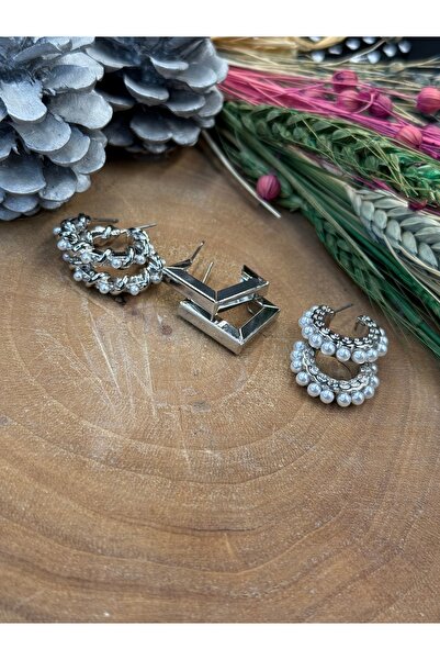 Silver İnci set küpe