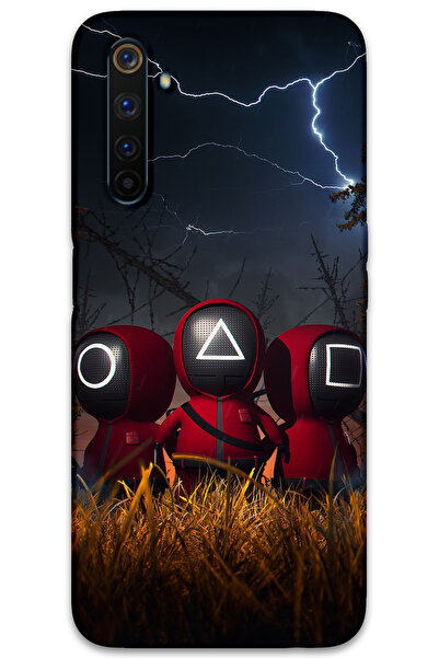 MRCİLETİSİM غطاء خلفي لهاتف Realme 6 Pro بنمط HD مطبوع - لعبة الحبار مينيون