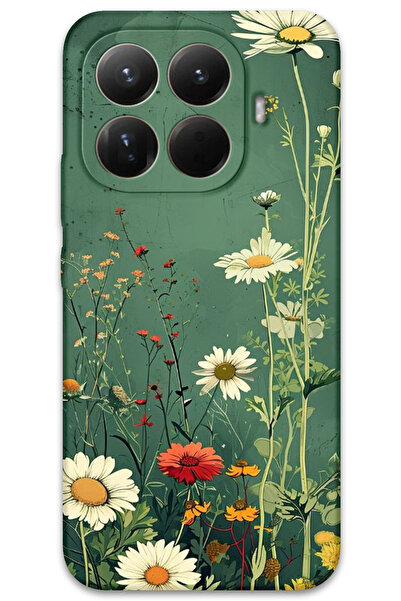 MRCİLETİSİM غطاء خلفي لهاتف Xiaomi Mi 15T Pro بنمط HD مطبوع - ديزي أخضر