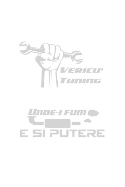 Oracal Set of 2 stickers, tuning vericu and where there's smoke there's power, 25cm, gray