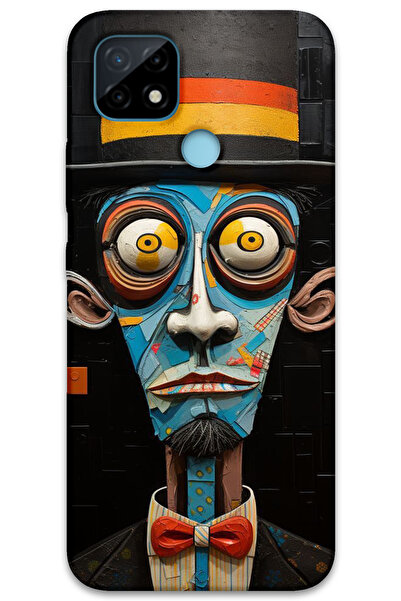 MRCİLETİSİM غطاء خلفي لهاتف Realme C25 بنمط HD مطبوع - صراخ صامت