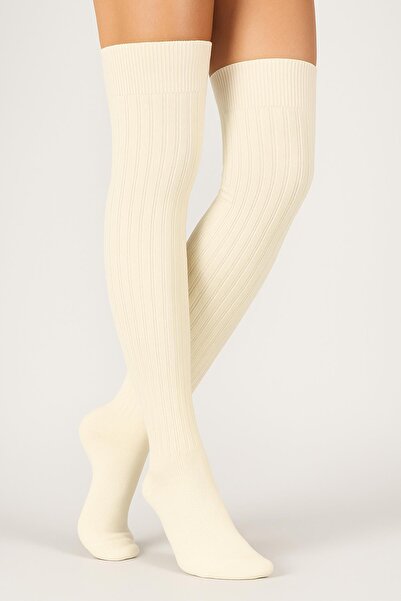 COTENCONCEPT 2 Pieces of Basic Thick Cotton Blend Over-The-Knee Socks