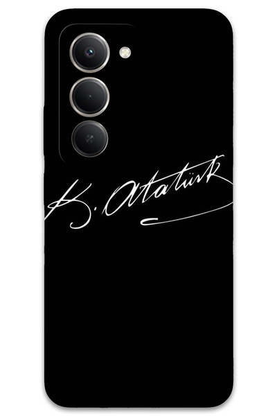 MRCİLETİSİM غطاء خلفي لهاتف Xiaomi Redmi 15 5G بنمط HD مطبوع - توقيع أتاتورك