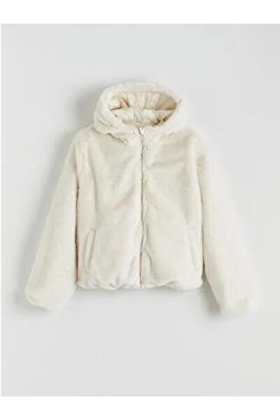 LC Waikiki Hooded Girls' Faux Fur Coat (W5)