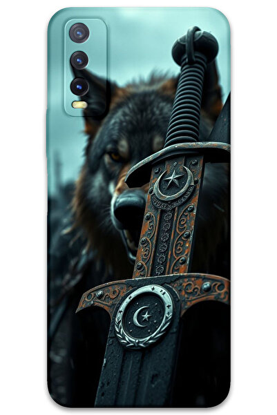 MRCİLETİSİM غطاء خلفي متوافق مع هاتف Vivo Y20 / Y11S بنمط HD مطبوع - سيف نجمة...