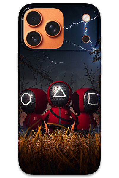 MRCİLETİSİM غطاء خلفي لهاتف iPhone 17 Pro بنمط HD مطبوع - Squid Game Minion