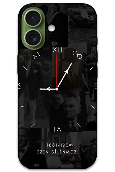 MRCİLETİSİM غطاء خلفي لهاتف iPhone 17 بنمط HD مطبوع - أتاتورك 9-15