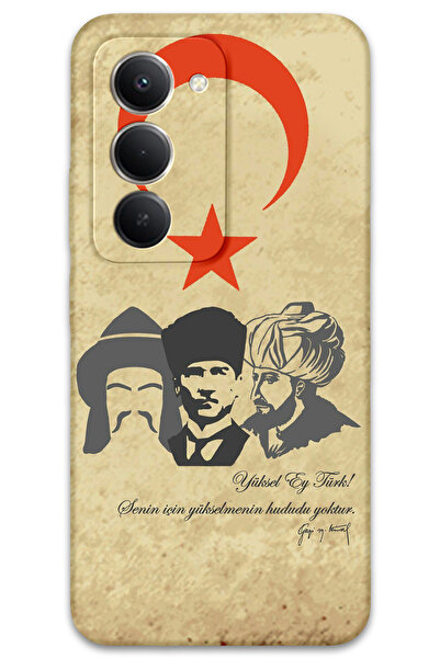 MRCİLETİSİM غطاء خلفي لهاتف Xiaomi Redmi 15 5G بتصميم HD مطبوع - يوكسيل أيه ترك