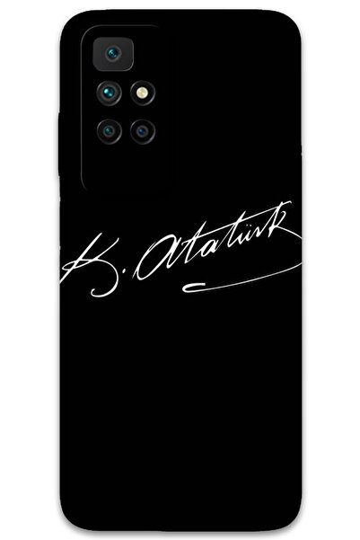 MRCİLETİSİM غطاء خلفي لهاتف Xiaomi Redmi 10 بنمط HD مطبوع - توقيع أتاتورك