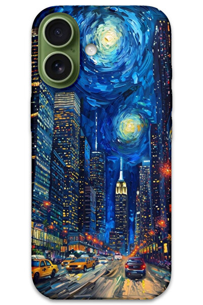 MRCİLETİSİM غطاء خلفي لهاتف iPhone 17 بنمط HD مطبوع - شارع الفن