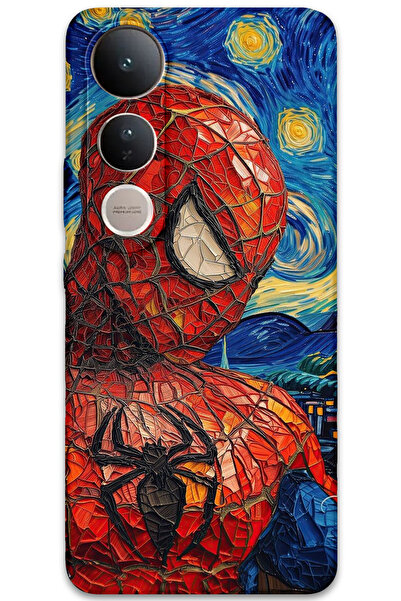 MRCİLETİSİM غطاء خلفي لهاتف Vivo V50 Lite 4G بنمط HD مطبوع - سبايدر مان