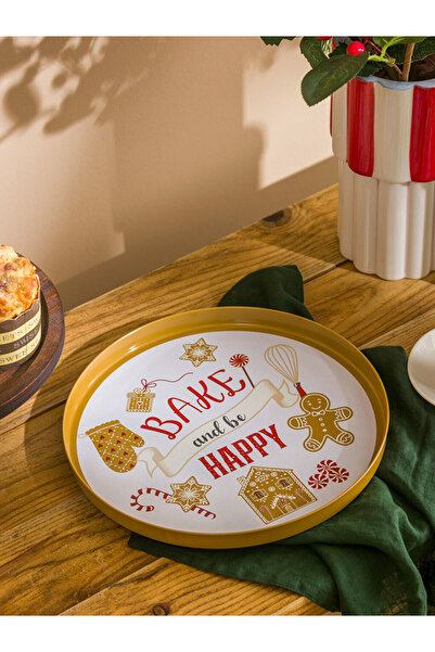 LC Waikiki Sparkling Choices from Shining Store | Cookies Printed Round Tray 24 cm