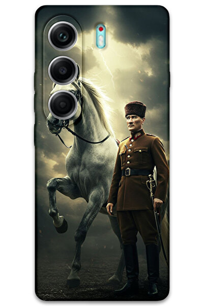 MRCİLETİSİM غطاء خلفي لهاتف تكنو كامون 40 برو بنمط HD مطبوع - أتاتورك شيمبك