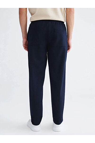 LC Waikiki Xside Navy Blue Elastic Waist Gabardine Men's Trousers