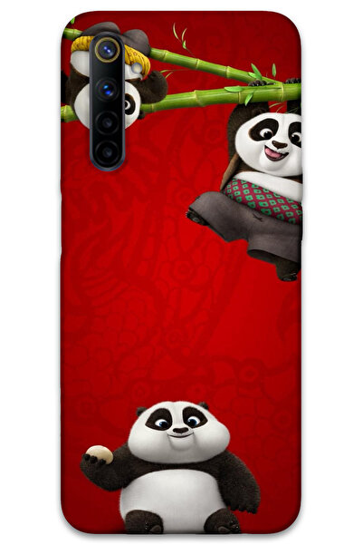 MRCİLETİSİM غطاء خلفي لهاتف Realme 6 Pattern مطبوع - باندا