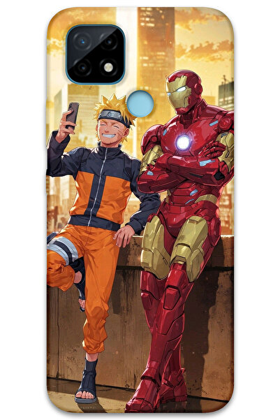 MRCİLETİSİM غطاء خلفي لهاتف Realme C25 بنمط HD مطبوع - الرجل الحديدي