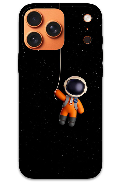 MRCİLETİSİM غطاء خلفي لهاتف iPhone 17 Pro Max بنمط HD مطبوع - رائد الفضاء