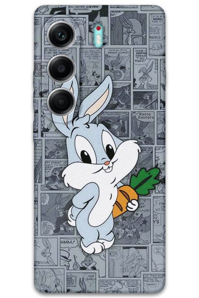 MRCİLETİSİM غطاء خلفي لهاتف Tecno Camon 40 4G بنمط HD مطبوع - BugsBunny 1